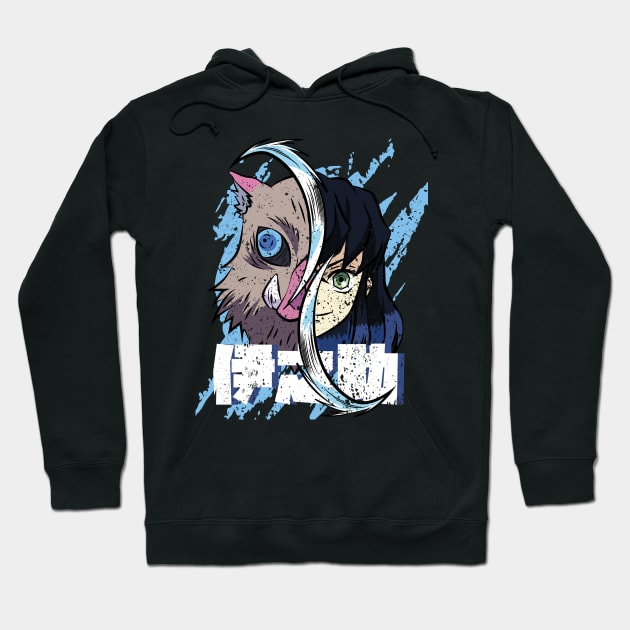 DEMON SLAYER 2: INOSUKE HALF HUMAN HALF PIG (GRUNGE STYLE) Hoodie by FunGangStore